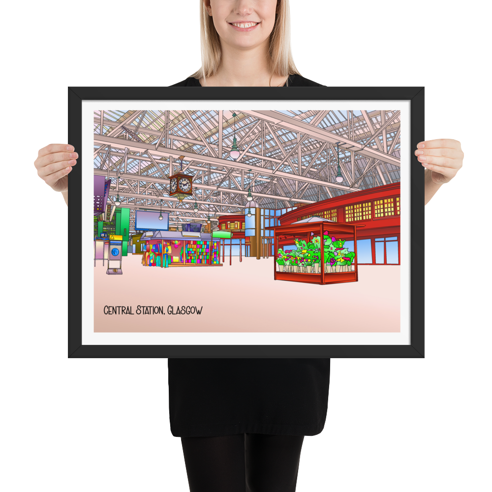 Central Station, Glasgow Framed Print - FREE P&P Worldwide